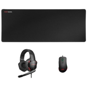 Kit de Fone de ouvido para jogos, mouse RGB e pad XL Mars Gaming MCPPRO Preto