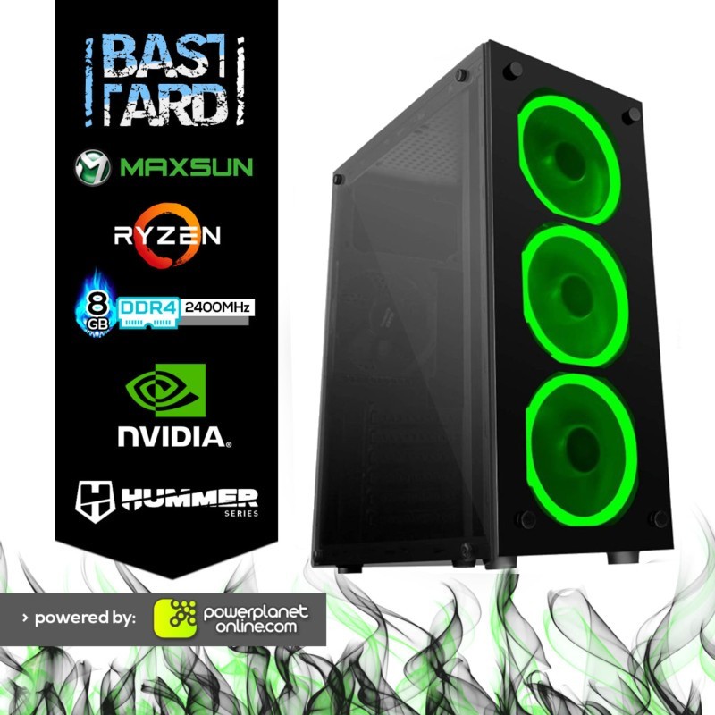 PC Gaming Ryzen 3 2200G/8GB/240SSD/GTX1050Ti 4GB/ Bastard