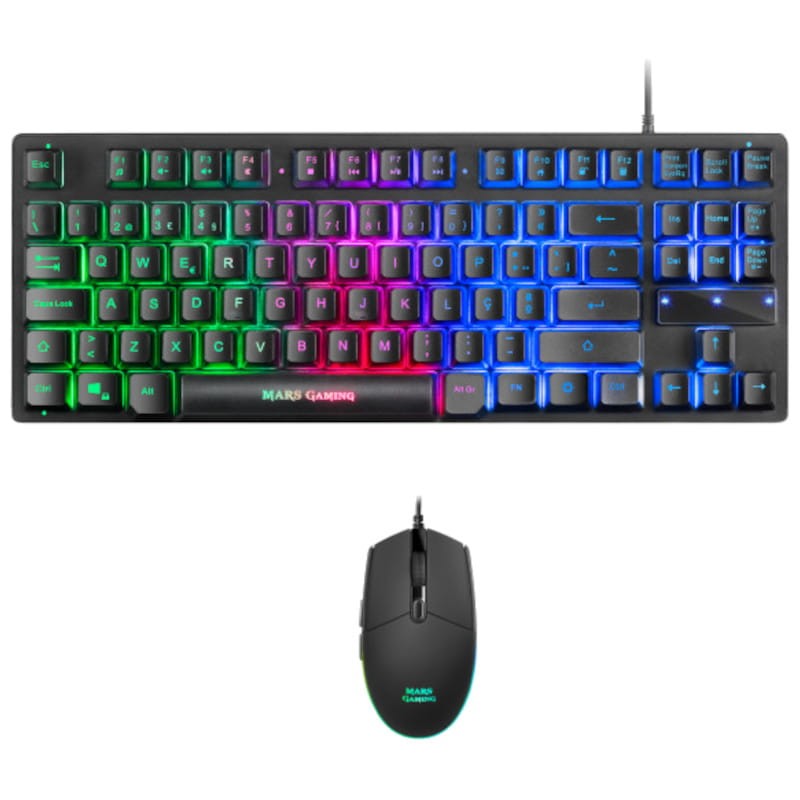 Kit Clavier Portugais RVB + Souris Mars Gaming MCPTKLPT USB - 3200 DPI - Ítem