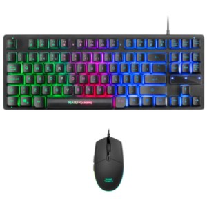 Kit Clavier Portugais RVB + Souris Mars Gaming MCPTKLPT USB - 3200 DPI