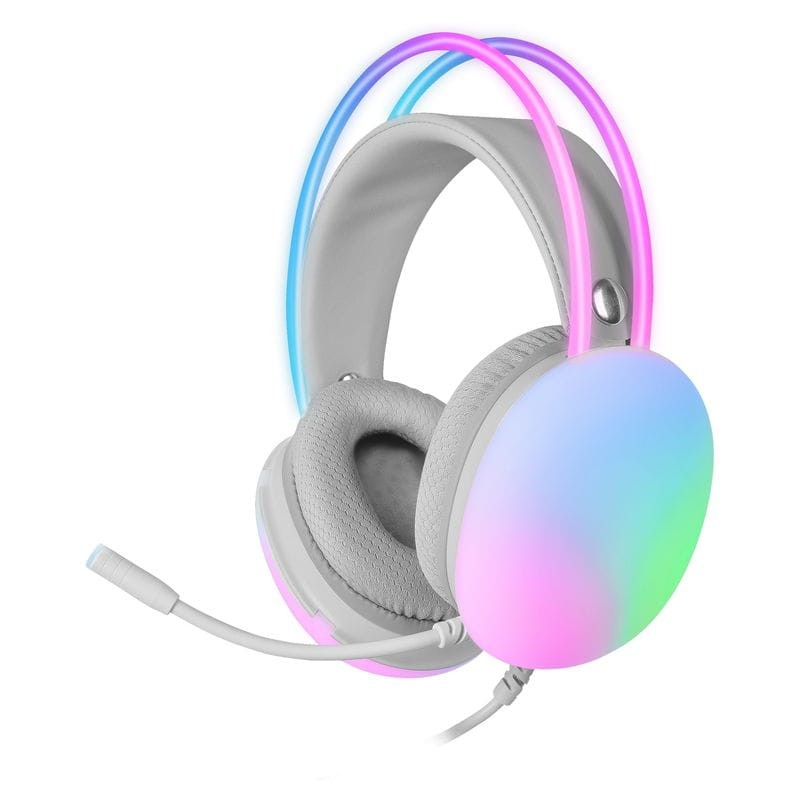 Mars Gaming MHRGBW RGB Casque Gaming Blanc