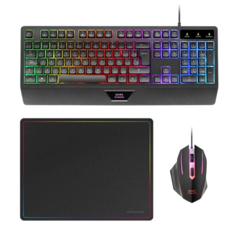 Vue de dessus du kit Mars Gaming MCP124 Noir