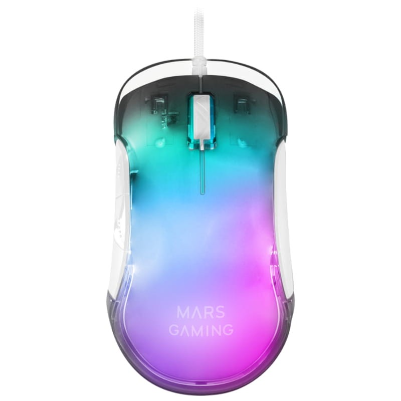 Mars Gaming MMGLOWW USB RGB Branco - Rato para jogos - 12800 DPI - Item