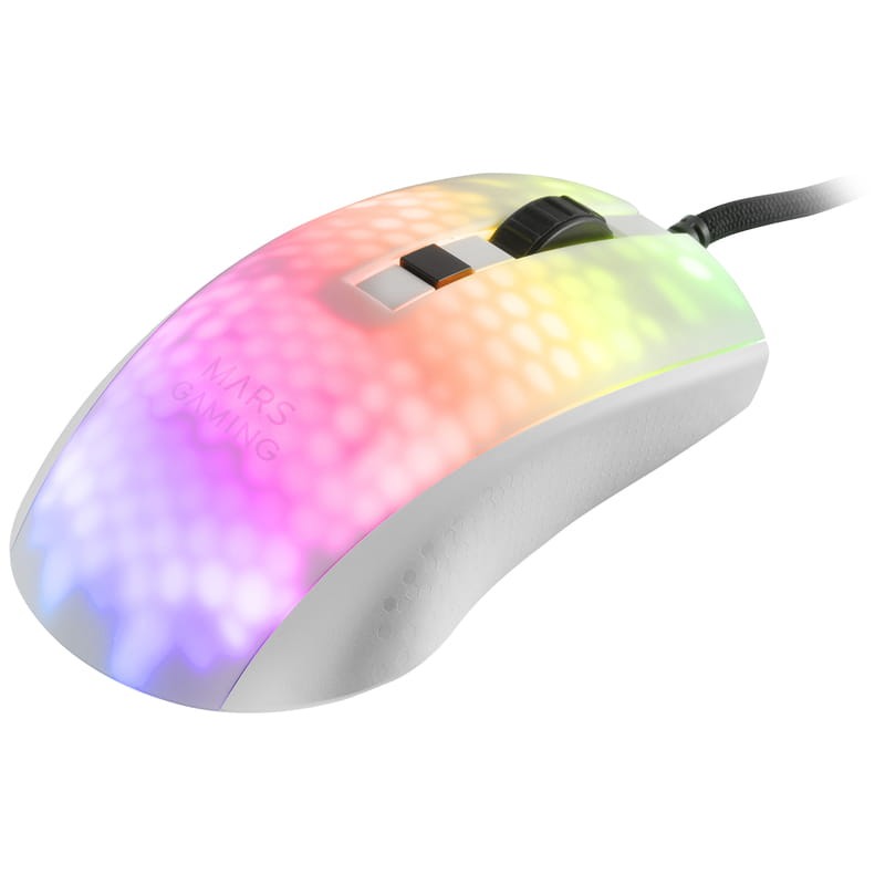 Mars Gaming MMRW USB RGB Branco - Rato para jogos - 12800 DPI - Item1