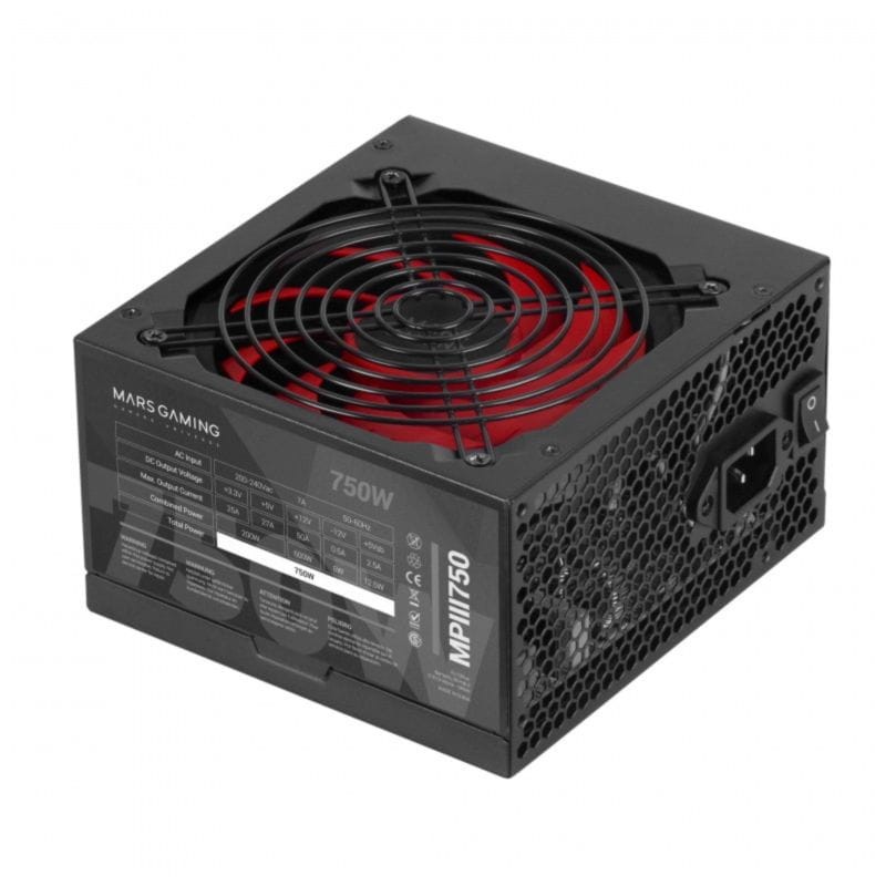 Mars Gaming MPIII750 750W Negro/Rojo - Fuente de alimentación - Ítem2