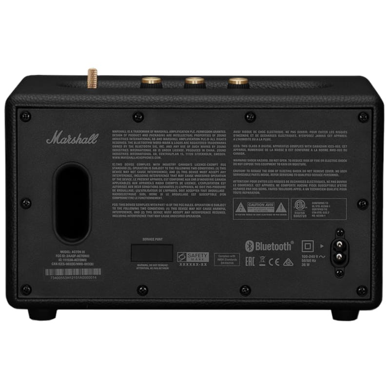 Altavoz Bluetooth MARSHALL Acton II Bluetooth Negro (Negro - 60 W -  Alcance: 10 metros)