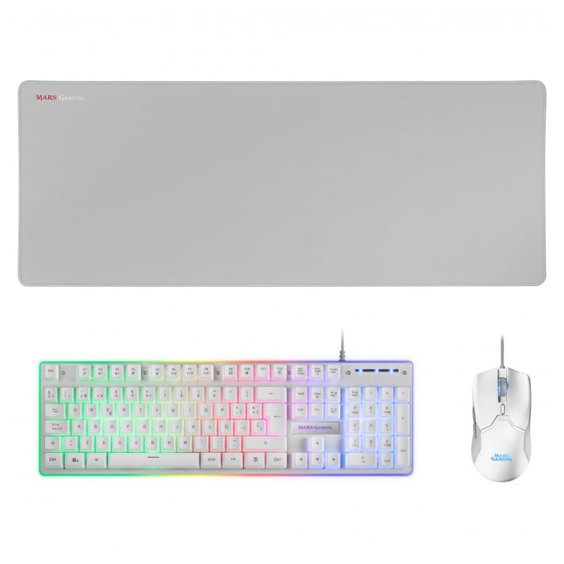 Mars Gaming Keyboard and Mouse Kit MCPXWES Blanc - Ítem