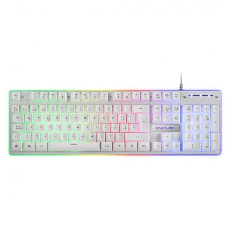 Mars Gaming Keyboard and Mouse Kit MCPXWES White vue de face