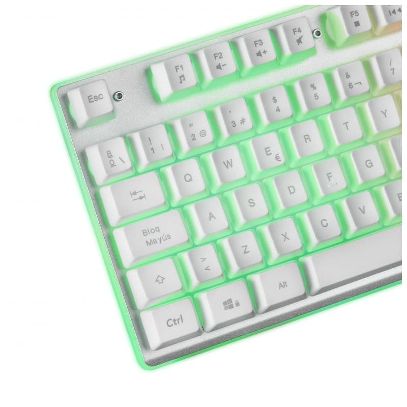 Mars Gaming Keyboard and Mouse Kit MCPXWES Blanc détail du clavier
