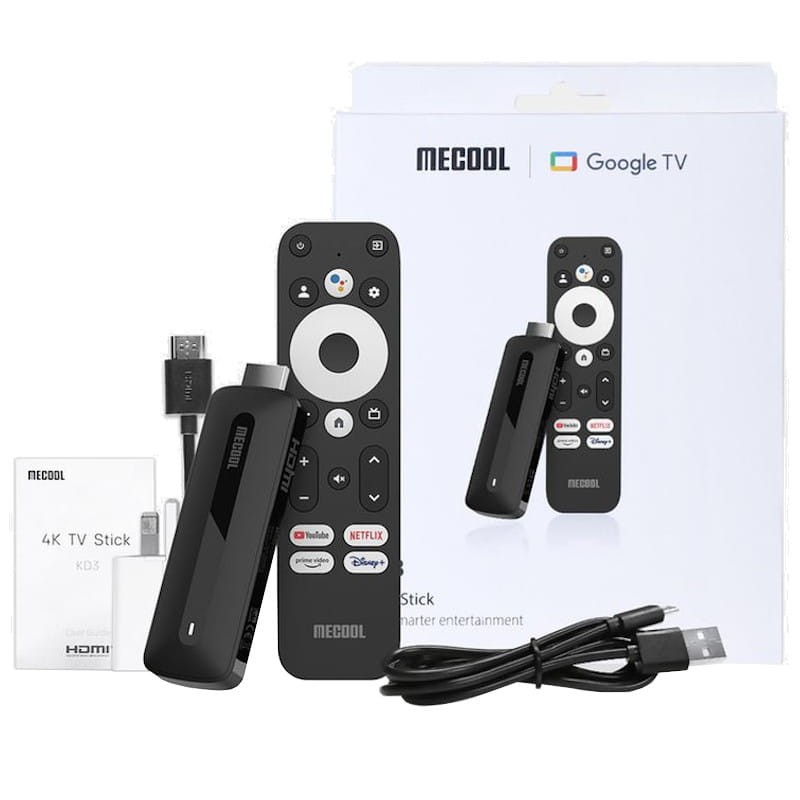 Mecool Stick KD3 S905Y4 2GB/8GB Certificado Google Netflix Amazon Prime Android 11 - Android TV - Ítem4