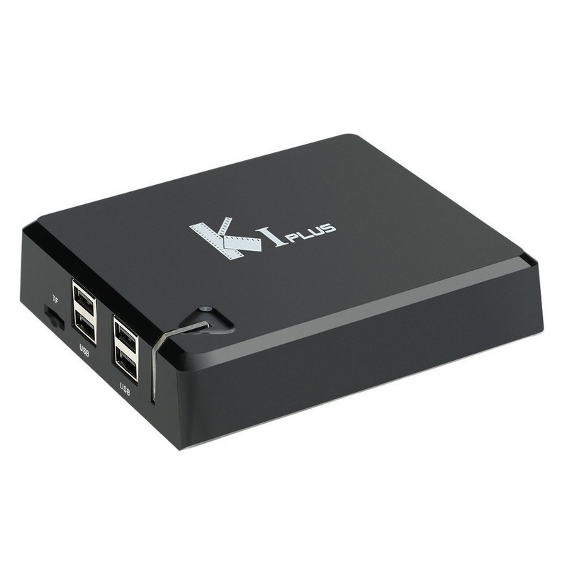 MECOOL KI Plus 4K 1GB/8GB Android 7.1.1 - Color Negro - Android 7.1.1 - DVB-T2 y DVB-S2 Tunner - 4 x Puertos USB 2.0 - Reproducción Streaming 4K - Netflix - YouTube - Miracast - DLNA - HDR - GPU Penta-COre Mali-450