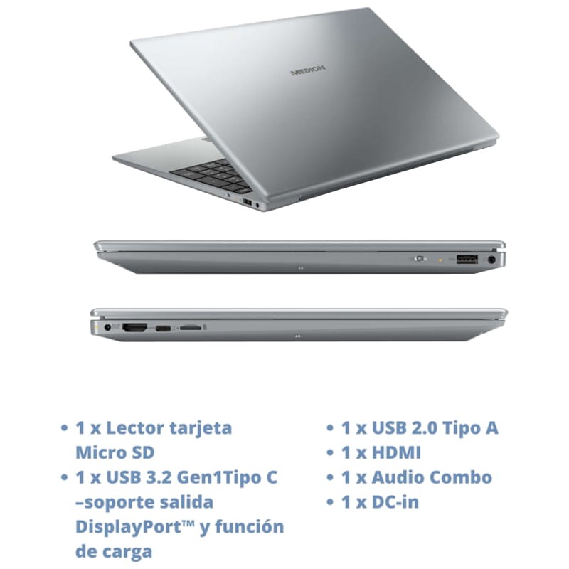 Medion Akoya E15301 MD62428 Ryzen 5 3500U/8GB/512GB - Portátil 15.6 - Item2