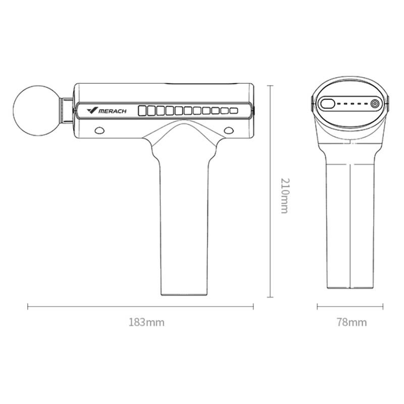 Pistola de Massagem Merach 9D-Pro - Item7