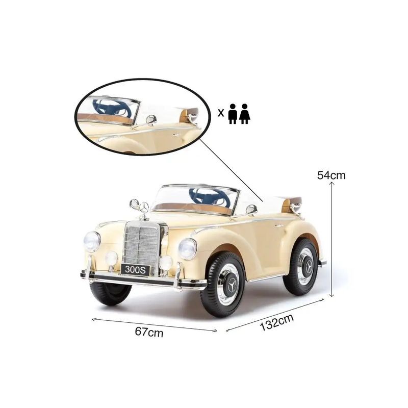 Mercedes Benz 300s 12V Beige - Coche eléctrico para niños - Ítem12