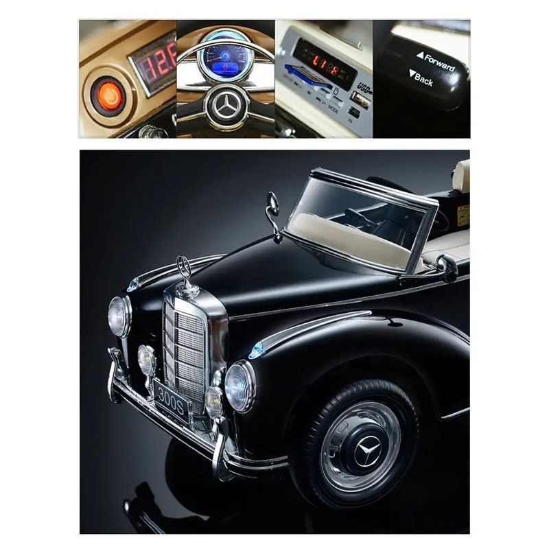 Mercedes Benz 300s 12V Negro - Coche eléctrico para niños - Ítem6