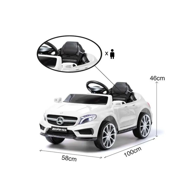 Mercedes GLA AMG 12V Blanco - Coche eléctrico para niños - Ítem12