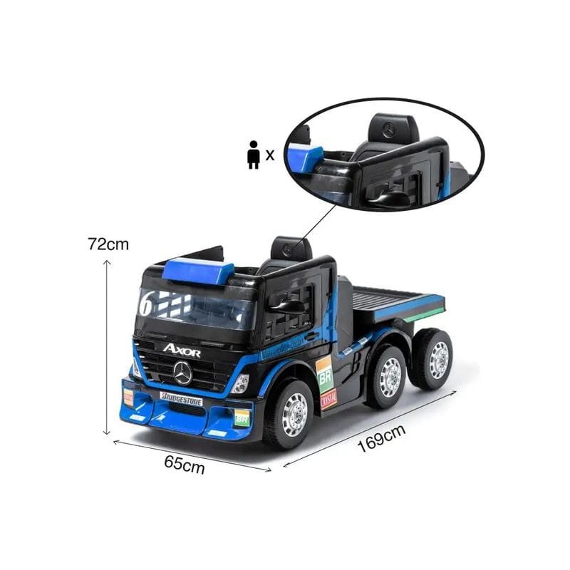 Truck Mercedes MB AXOR Lux 24V Bleu - Voiture électrique enfant - Ítem18