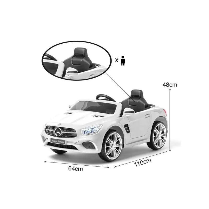 Mercedes SL400 12V Blanco - Coche eléctrico para niños - Ítem10