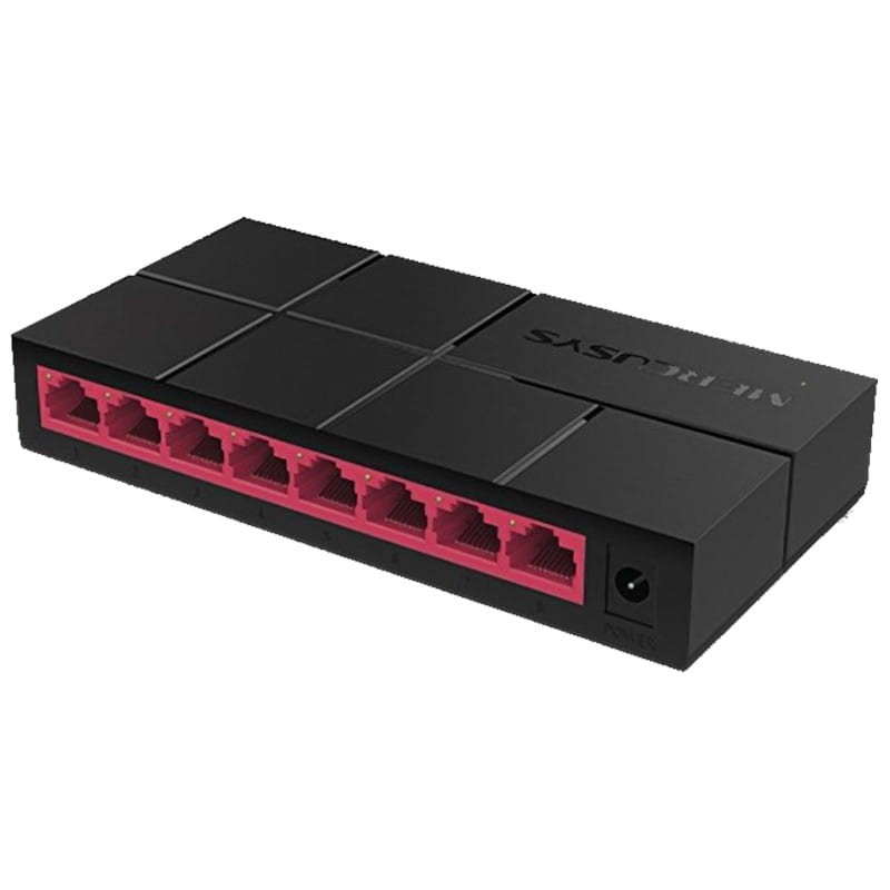 Mercusys MS108G 8 Portas Gigabit Preto - Switch - Item