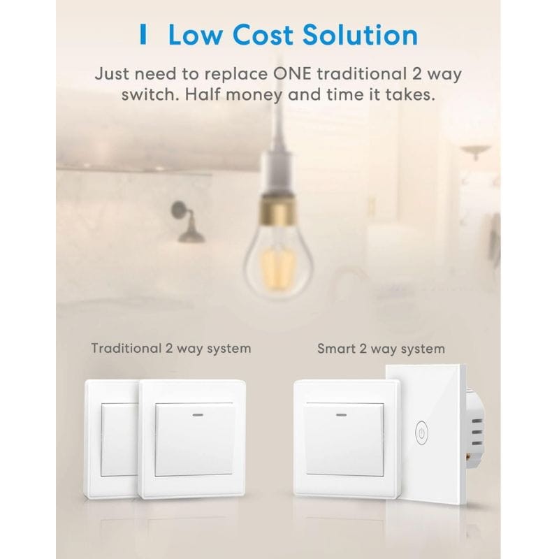 Meross MSS550X 2 Canales HomeKit Blanco - Interruptor Inteligente - Ítem3