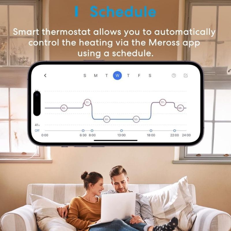 Meross MTS200BHK HomeKit WiFi Blanco - Termostato Inteligente - Ítem5