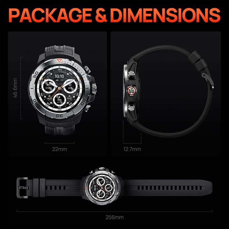 Mibro GS Explorer Noir - dimensions