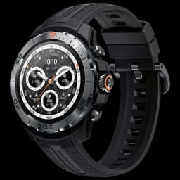 Mibro GS Explorer Noir - Montre connectée avec GPS et NFC, vue frontale en angle