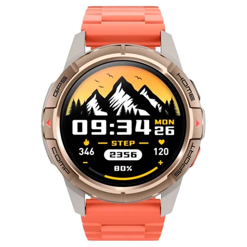 vista frontal del Reloj inteligente Mibro Watch GS Active Dorado