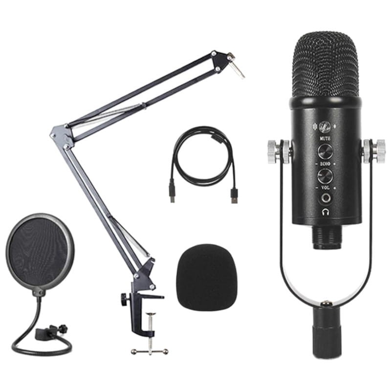 Micrófono Condensador USB BM-86 PRO Streaming/Estudio + Soporte de Brazo - Ítem