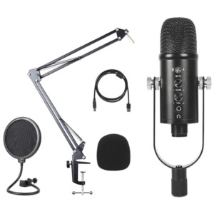 Micrófono Condensador USB BM-86 PRO Streaming/Estudio + Soporte de Brazo