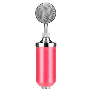 Microfone Condensador BM-8000 Streaming/Estúdio Rosa