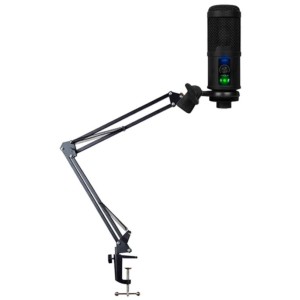 Microphone Condenseur USB BM-65 Streaming/Étude + Support de Bras