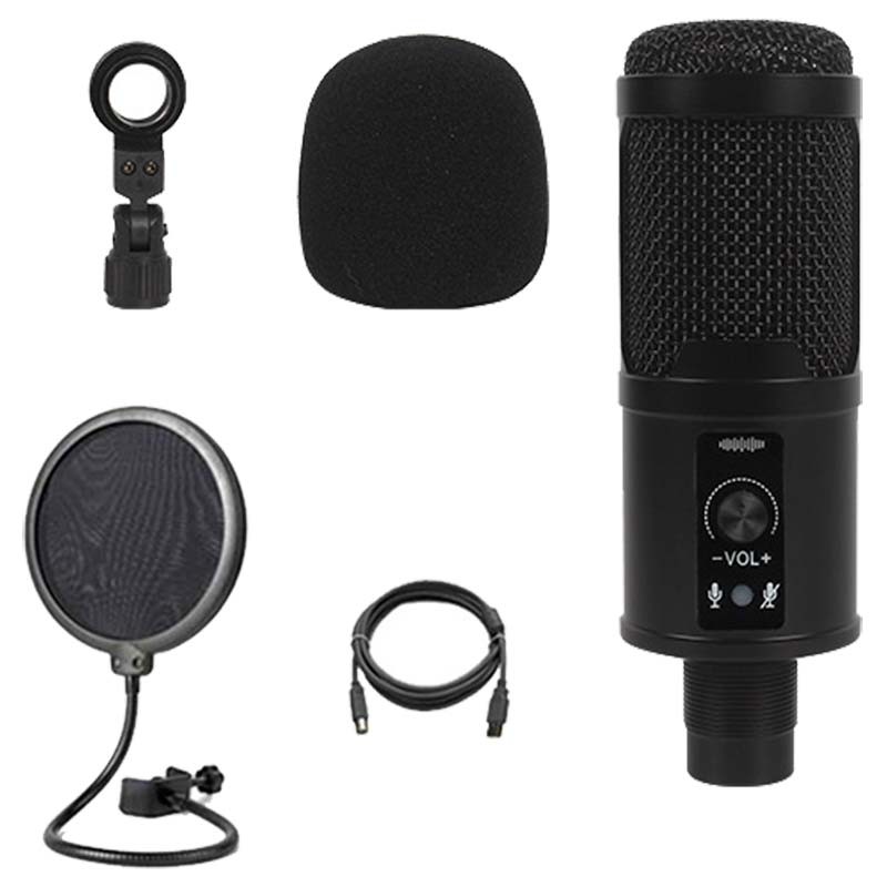 Micrófono Condensador USB BM-65 Streaming/Estudio + Soporte de Brazo - Ítem3