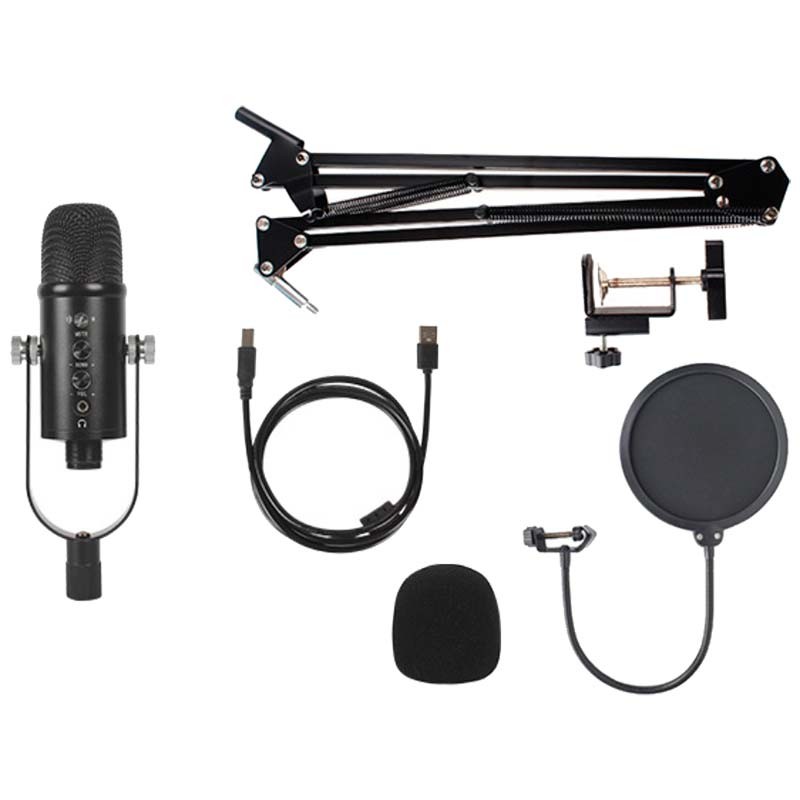 Micrófono Condensador USB BM-86 PRO Streaming/Estudio + Soporte de Brazo - Ítem4