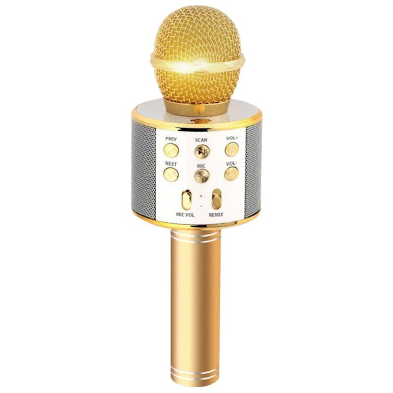 Micrófono de Karaoke Inalámbrico para Niños Dorado - Ítem1