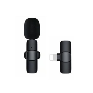 Microphone de Lavalier sans fil K1 pour iPhone Noir