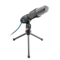 Microfone USB Trust Mico - Cabo preto e azul, cabo de 3,5 mm, adaptador USB e tripé de mesa - Item