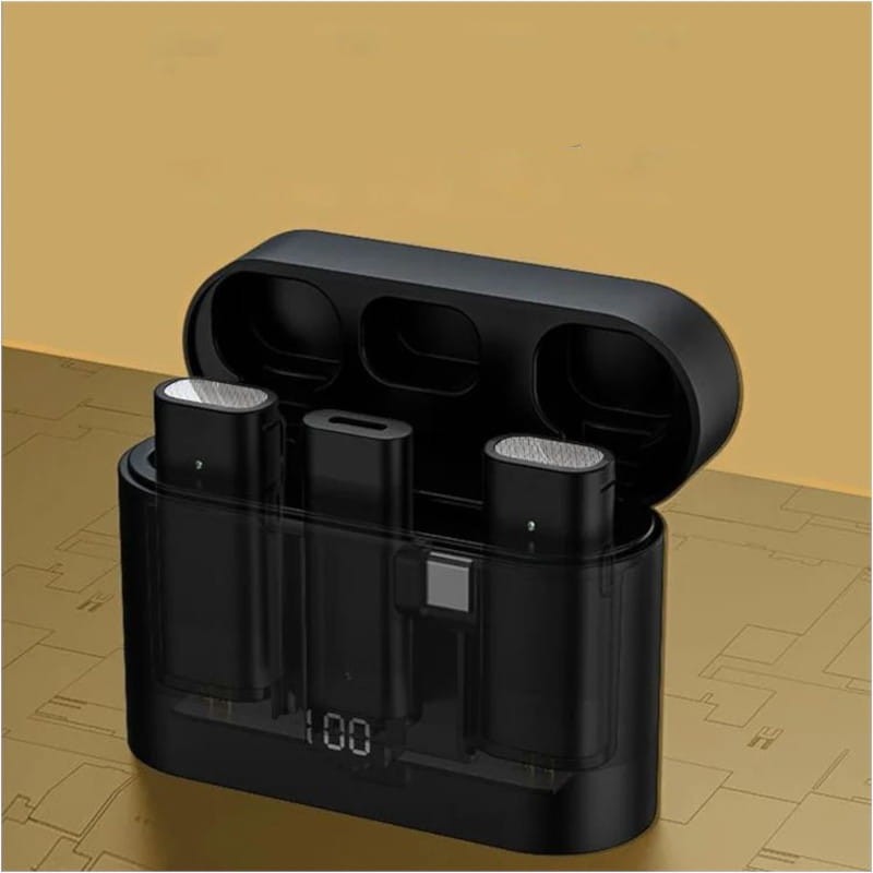Micrófonos Inalámbricos de Solapa J66 USB Tipo-C Negro - Ítem1
