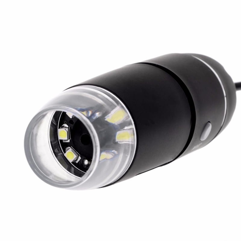 Generic Microscope numérique USB 1600X 8 LED avec support en métal à prix  pas cher