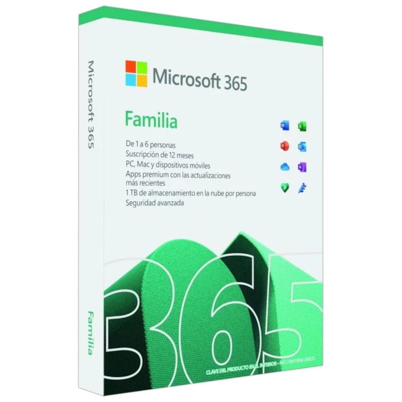 Microsoft 365 Familia 12 Meses 6 Usuarios Español - Ítem