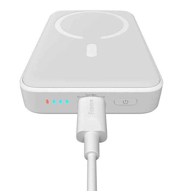 Power Bank Mini 10000mAh Baseus MagSafe Compatible Blanc - Charge rapide 20W et câble C inclus - Ítem3