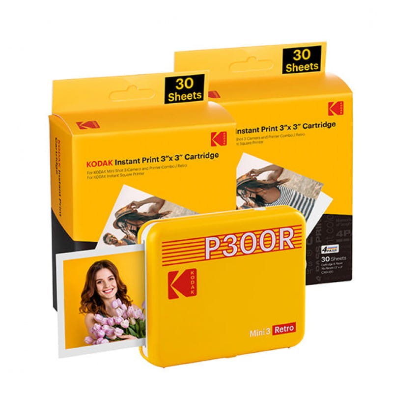 Kodak Mini 3 Retro P300R + 68 Películas Amarillo - Impresora para smartphones - Ítem