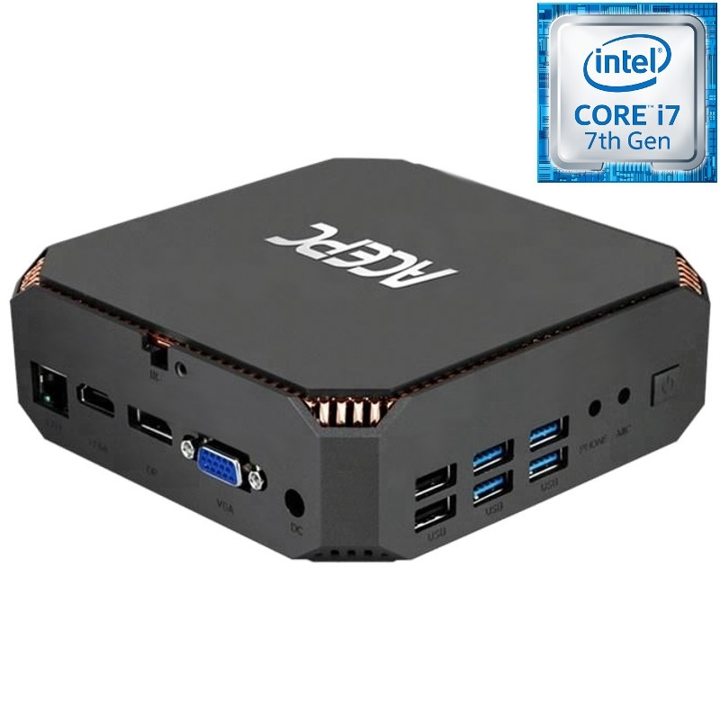 Mini PC CK2 Intel i7-7500U/8GB DDR4/120GB SSD M.2 Pro