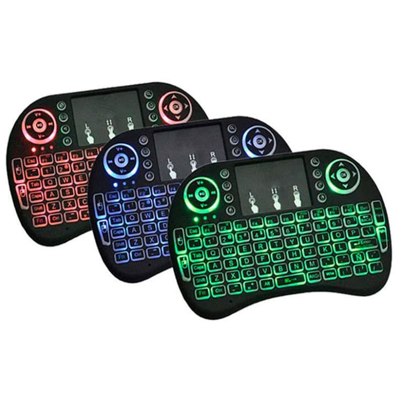 couleurs de Mini Clavier Sans Fil i8 RGB LED