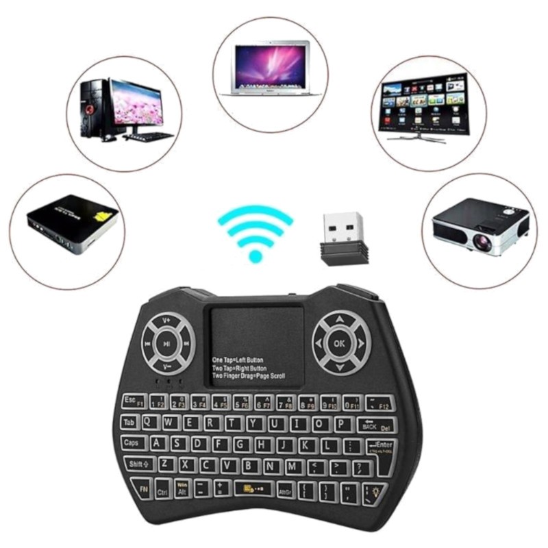 Mini teclado sem fio i9 Plus LED RGB - Item1