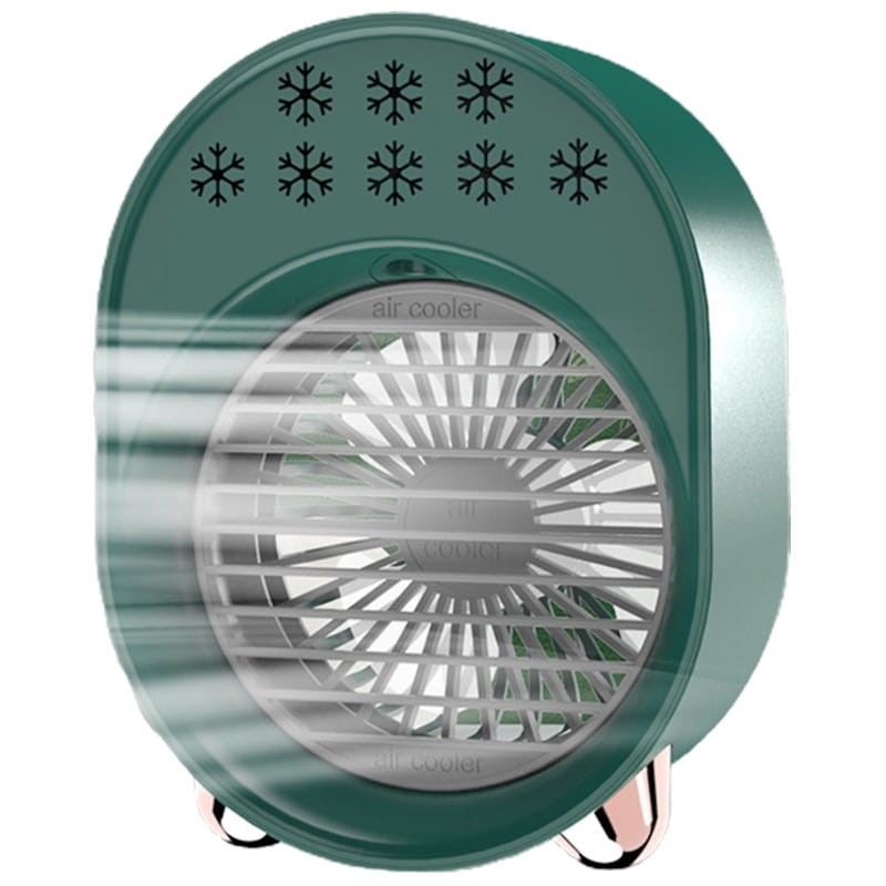 Mini Ventilador Aire Acondicionado Portátil A-208 Verde - Ítem