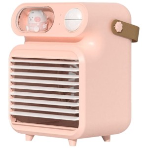 Mini Ventilador Aire Acondicionado Portátil F06 Rosa