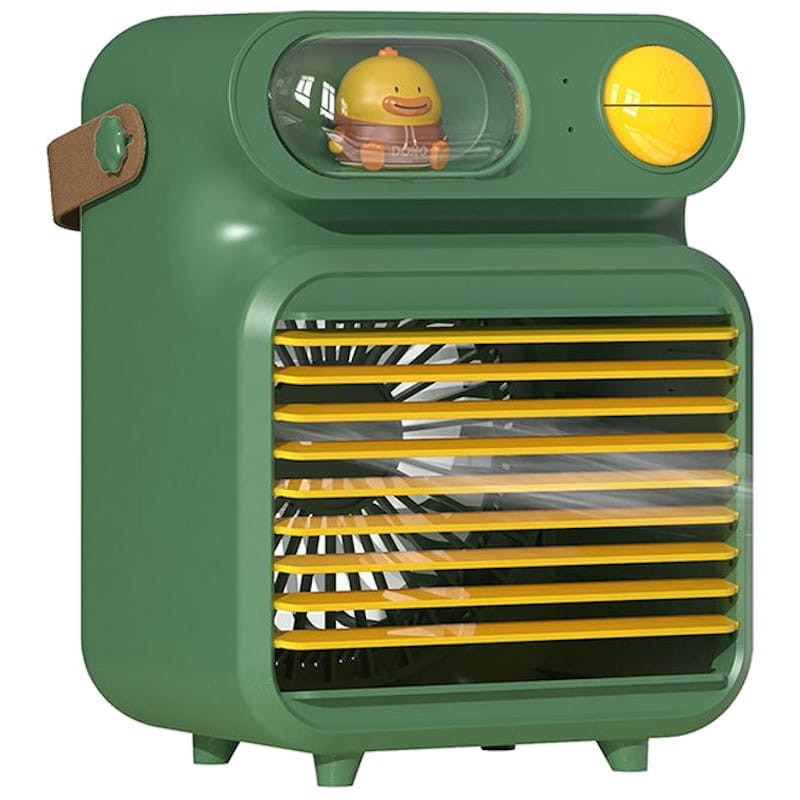 Miniventilador de Ar Condicionado Portátil F06 Verde - Item