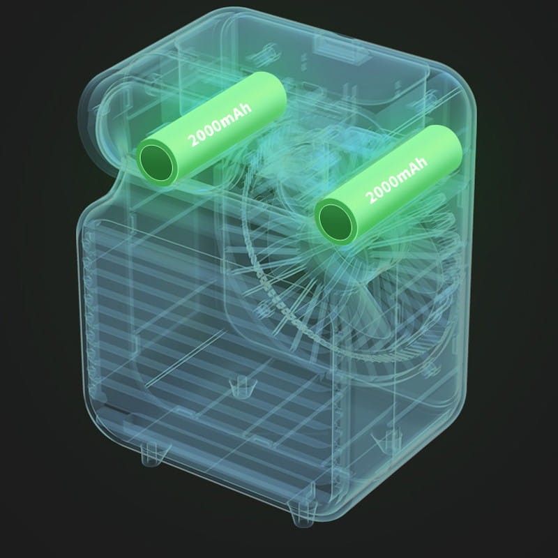 Mini Ventilador Aire Acondicionado Portátil F05 Verde - Ítem2