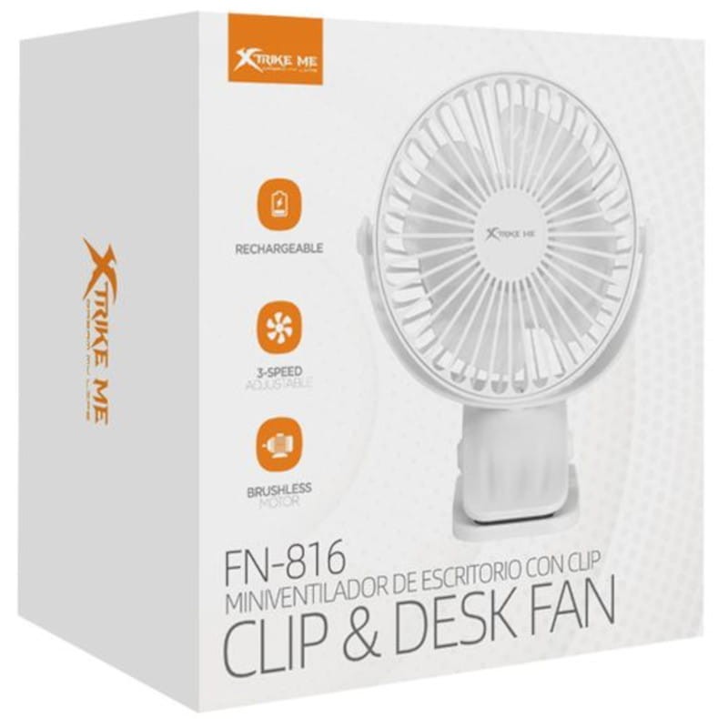 Mini Ventilador con Clip FN-816 Blanco - Ventilador portátil - Ítem2
